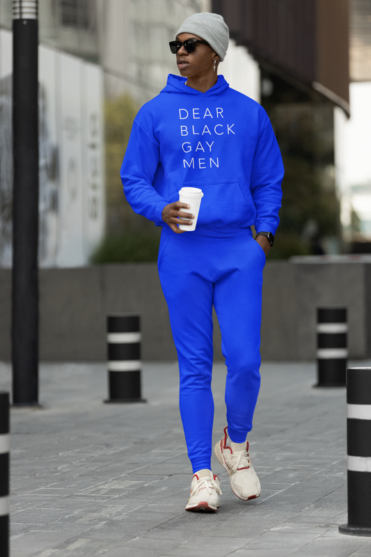 Dear Black Gay Men Sweatsuit in Blue