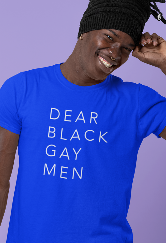 Dear Black Gay Men Tee and Short Set in Blue