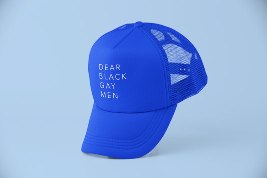 Dear Black Gay Men Trucker Hat in Blue
